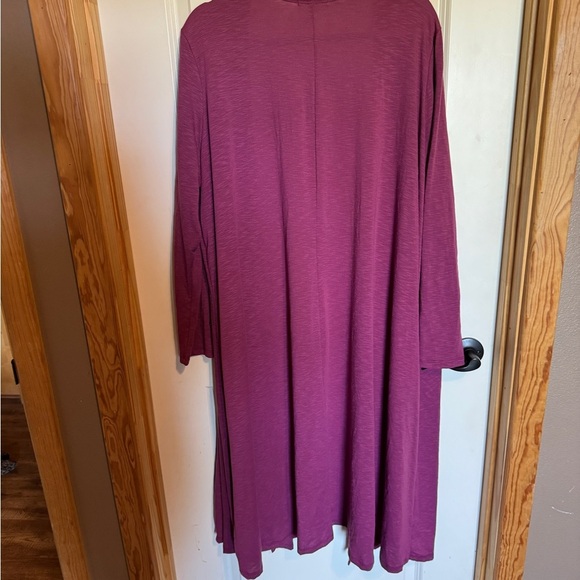 LuLaRoe Long Purple Open Cardigan Women Size XL With Pocketss - Picture 6 of 7